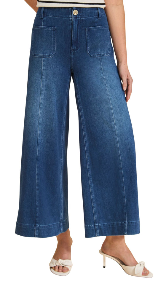 Pull-On Wide Leg Cropped Jean. Style FD2915131