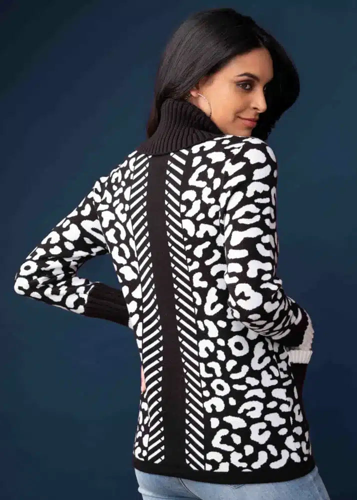 Animal print cardigan canada best sale