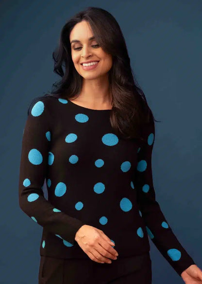 Polka Dot Lightweight Sweater. Style EW33055