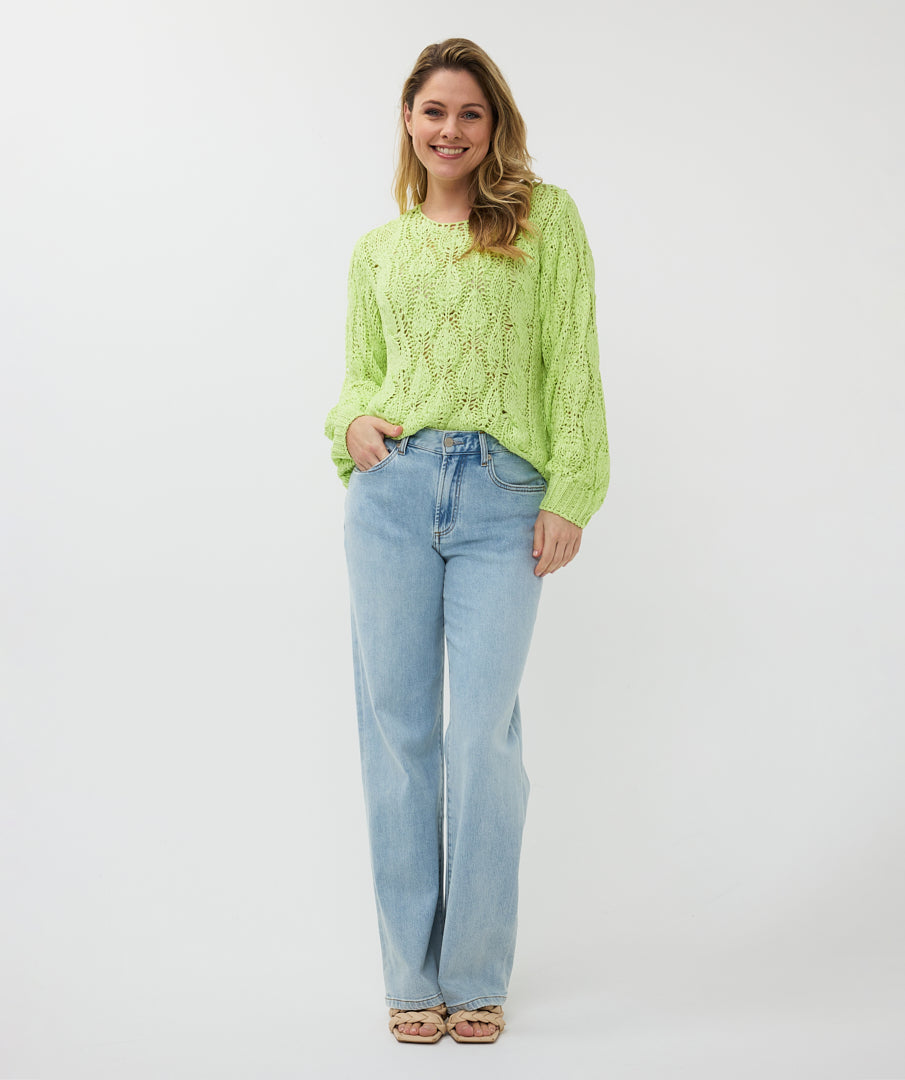 Relaxed Knit V-Neck Sweater. Style ESQSP2502023
