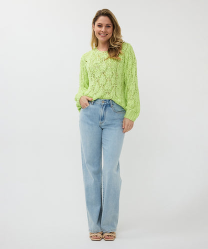 Relaxed Knit V-Neck Sweater. Style ESQSP2502023