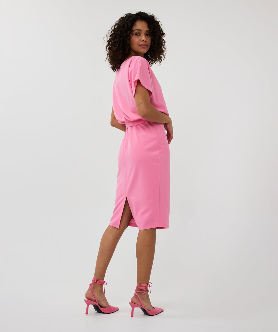 Boat Neck Tie Belt Dress. Style ESQSP2505011