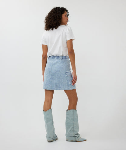 Distressed Cargo Pocket Skirt. Style ESQSP2512001