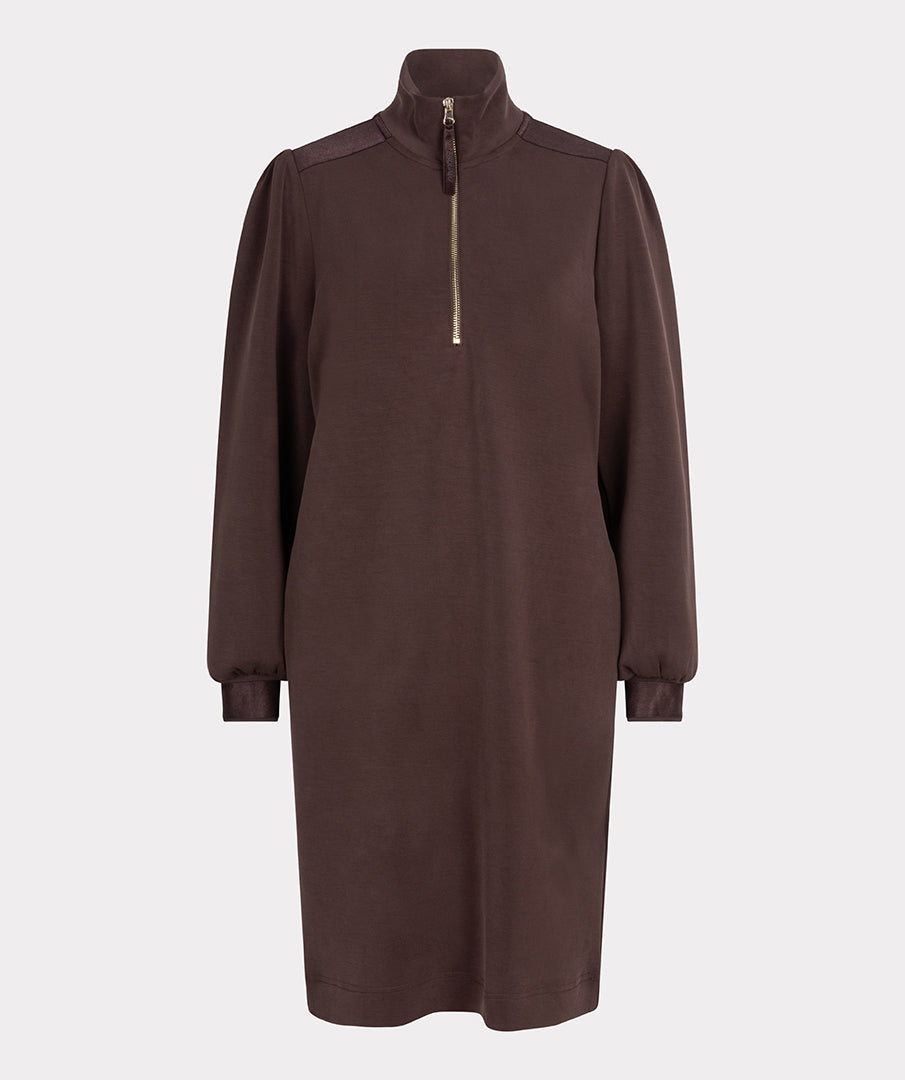 Buttery Soft Modal 1/4 Zip Dress. Style ESQF2405501