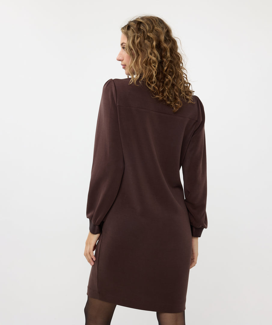 Buttery Soft Modal 1/4 Zip Dress. Style ESQF2405501