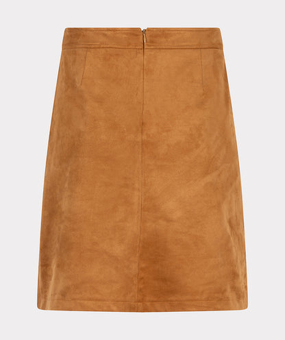 Faux Suede Wrap Front Skirt. Style ESQF2410507