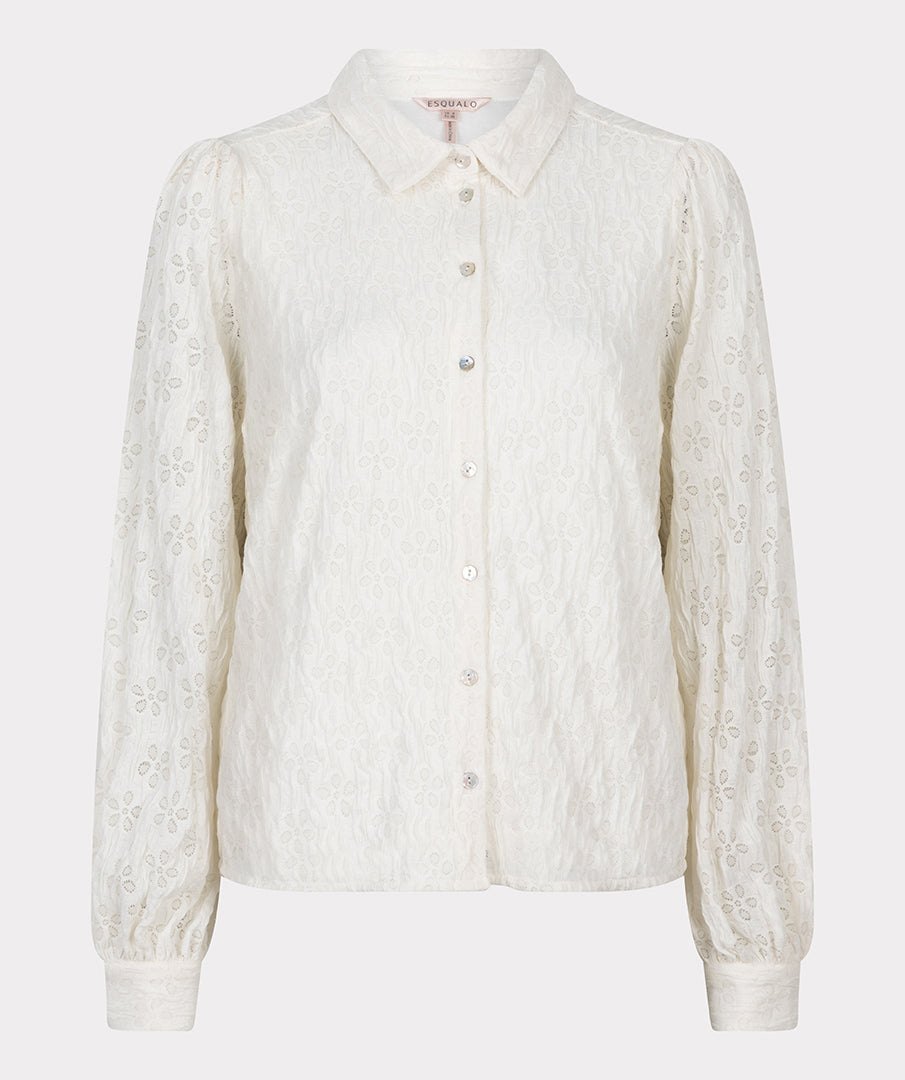 Floarl Pointelle Knit Blouse. Style ESQF2415506