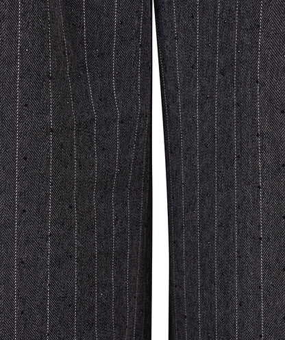 Pinstripe & Rhinestone Pull-On Pant. Style ESQ10517