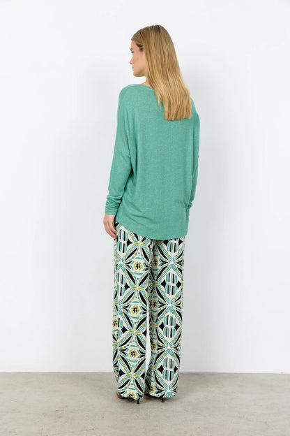 Long Sleeve Round Neck Drop Shoulder Top. Style SOYA24788