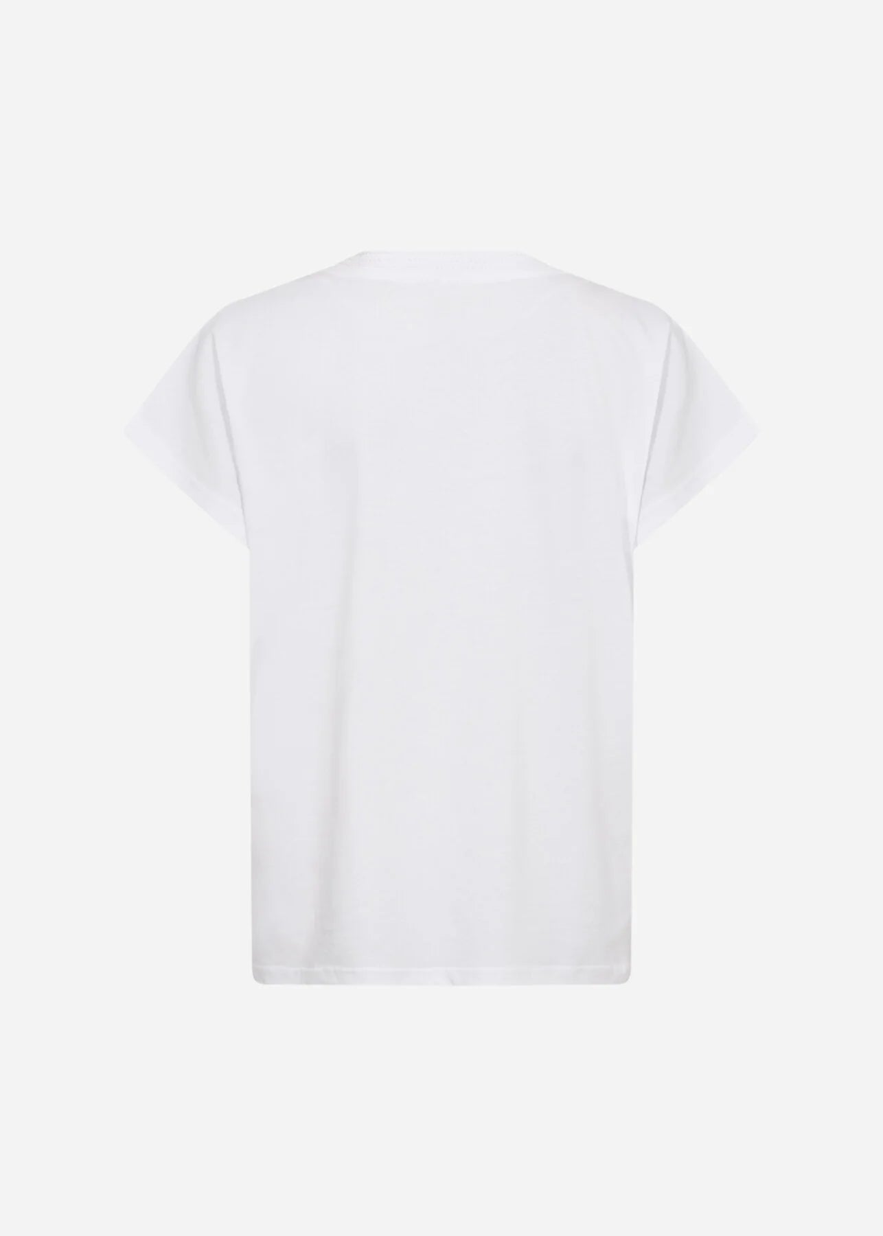 Stitching Detail V-Neckline Short Sleeve Cotton Top. Style SOYA27476