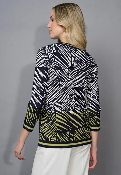 3/4 Sleeve Zebra Print Top. Style FK751SF
