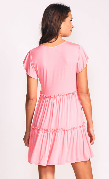 Pink Bamboo Jersey Gillian Dress. Style PM12997P