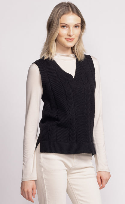 Holly Ribbed & Textured Knit Vest. Style PMSW-2469