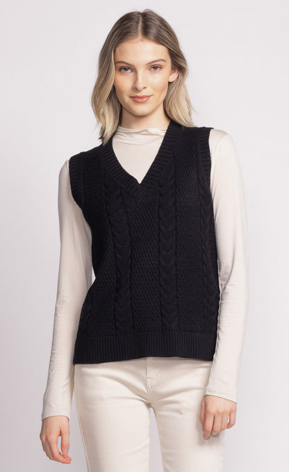 Holly Ribbed & Textured Knit Vest. Style PMSW-2469