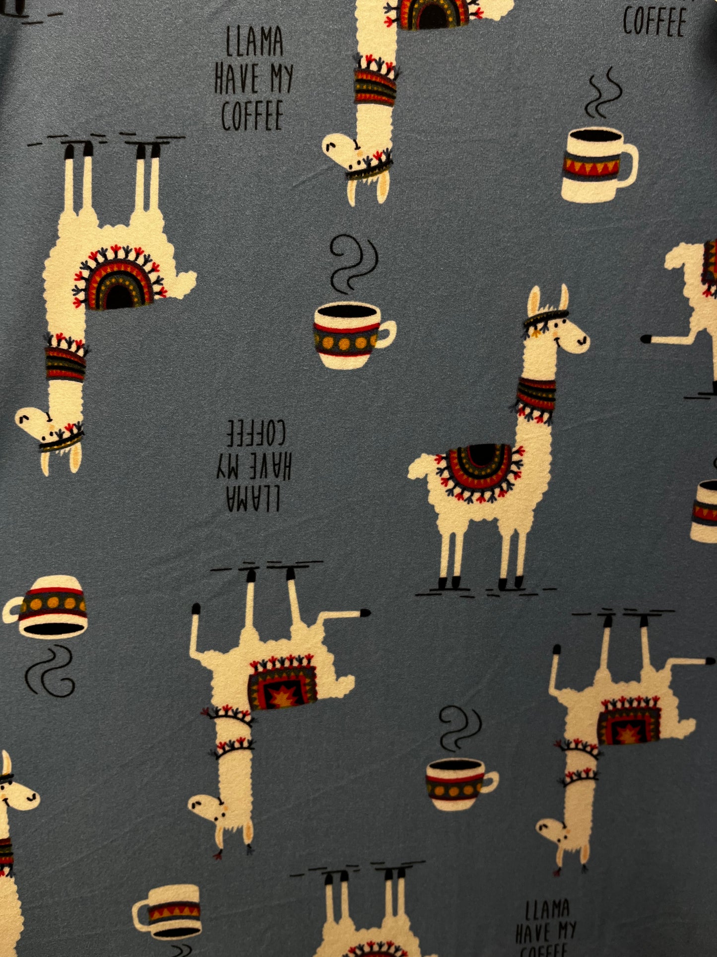 Llama & Coffee Print Nightshirt. Style COTYM-NSLLAMA
