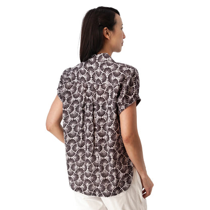 Sorrento Drop Shoulder Button Down Top. Style AVJ316282