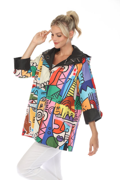 Reversible Picasso Print Spring Jacket. Style OPAJ5241RW-1