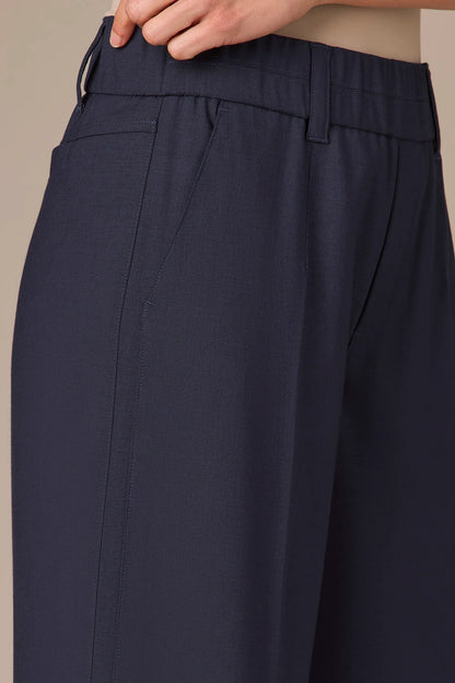 Skyrise Pull-On Double Side Seam Wide Leg Trousers. Style WWP2996GP3E