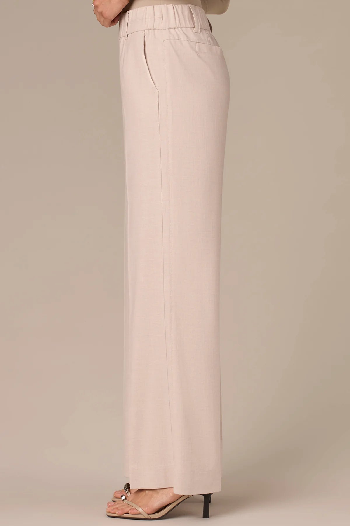 Skyrise Pull-On Double Side Seam Wide Leg Trousers. Style WWP2996GP3E