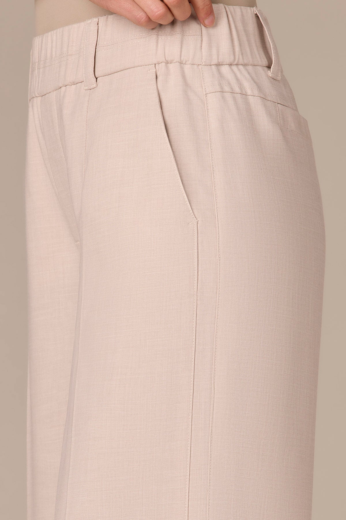 Skyrise Pull-On Double Side Seam Wide Leg Trousers. Style WWP2996GP3E