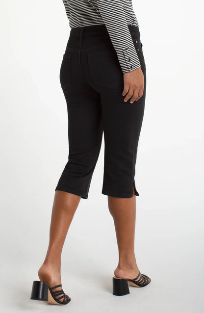 Slitted Classic Straight Leg Capri. Style LVLM2748EX