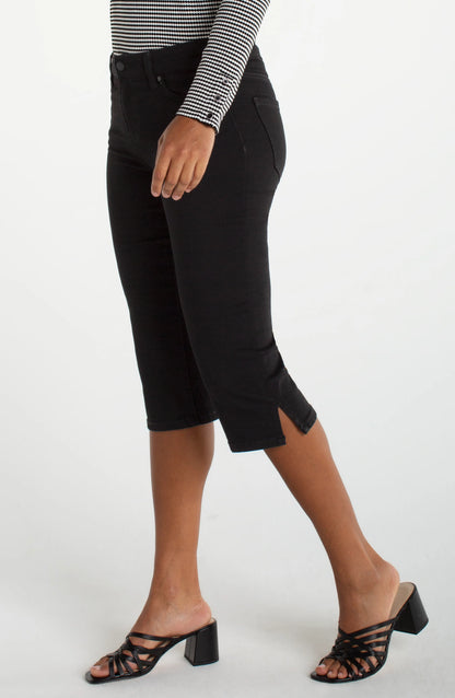Slitted Classic Straight Leg Capri. Style LVLM2748EX