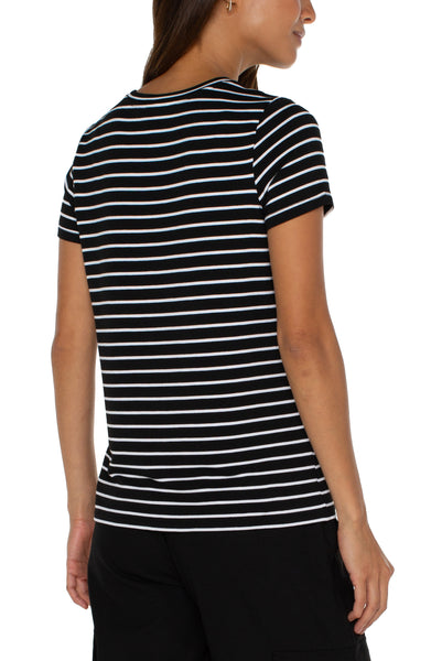 Buttery Soft Striped Top. Style LVLM8547KT60