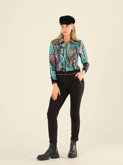 "Enchanted Island" Artist Print Collared Jacket. Style DOLC75729