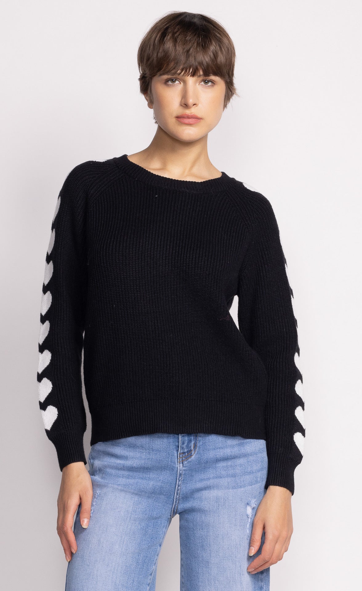 Lolita Heart Sleeve Knit Sweater. Style PMSW-232532BK