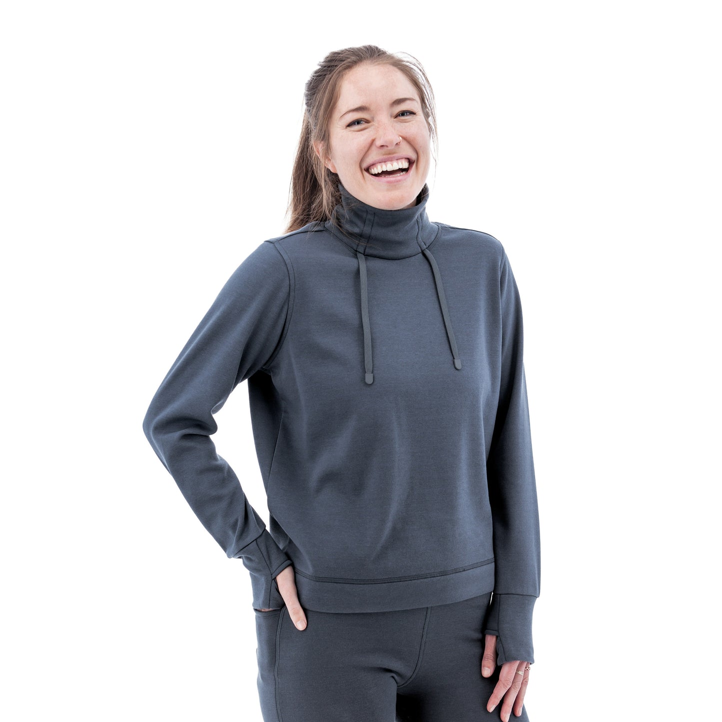 Dog Walker Funnel Neck Top. Style AVM107998
