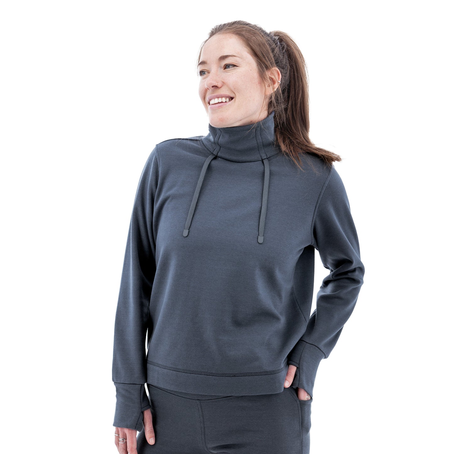 Dog Walker Funnel Neck Top. Style AVM107998