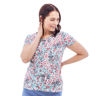 Charlie Floral Burnout Tee. Style AVM14591YR