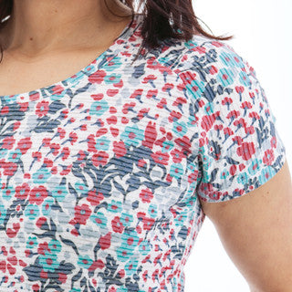 Charlie Floral Burnout Tee. Style AVM14591YR