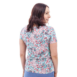 Charlie Floral Burnout Tee. Style AVM14591YR
