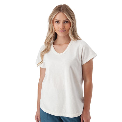 Layla Organic Cotton V-Neck T-Shirt. Style OLDRM17464S6