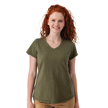 Layla Organic Cotton V-Neck T-Shirt. Style OLDRM17464S6