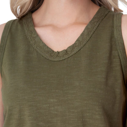 Finley V-Neck Tank Top. Style OLDRM24864