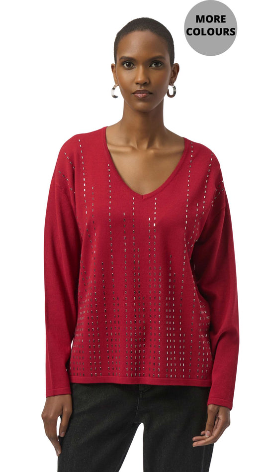 Iron-On Detail Knit Pullover Sweater. Style JR254966
