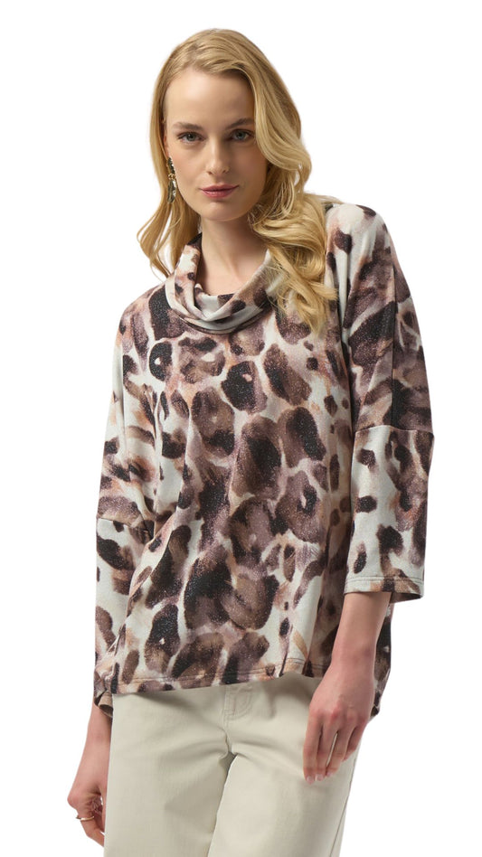 Sweater Knit Animal Print Tunic. Style JR254033