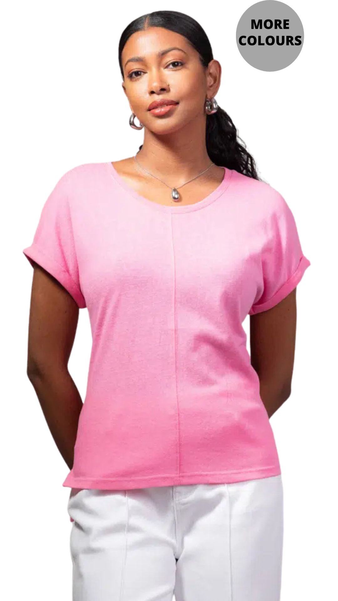 Cuffed Dolman Sleeve T-Shirt. Style ALSA45140