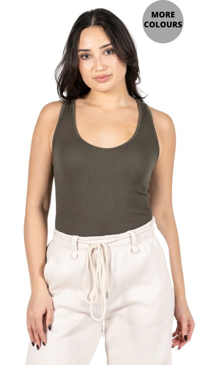 One Size Rib Knit Tank. Style CMCERT1212