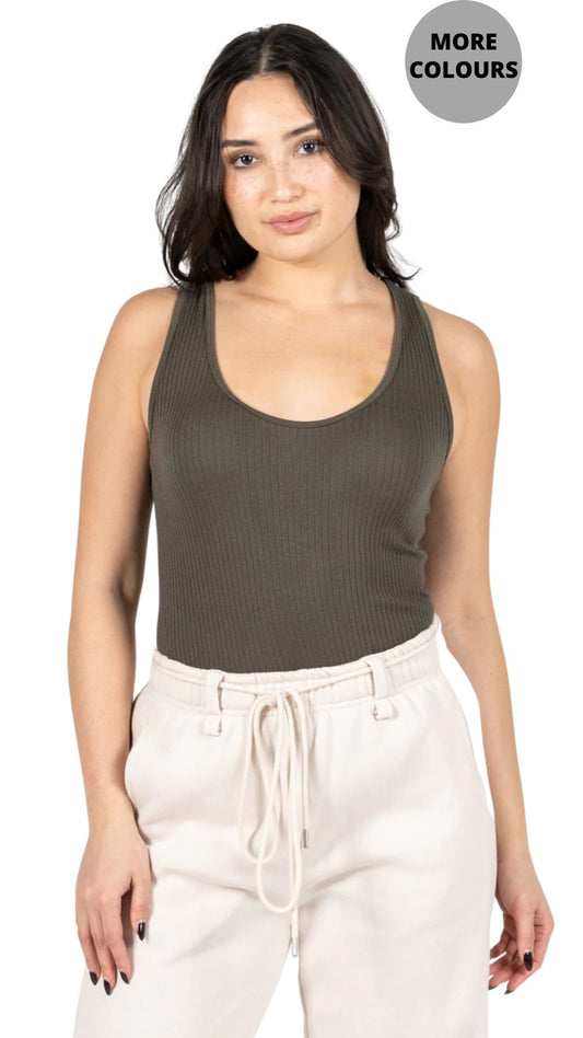 One Size Rib Knit Tank. Style CMCERT1212