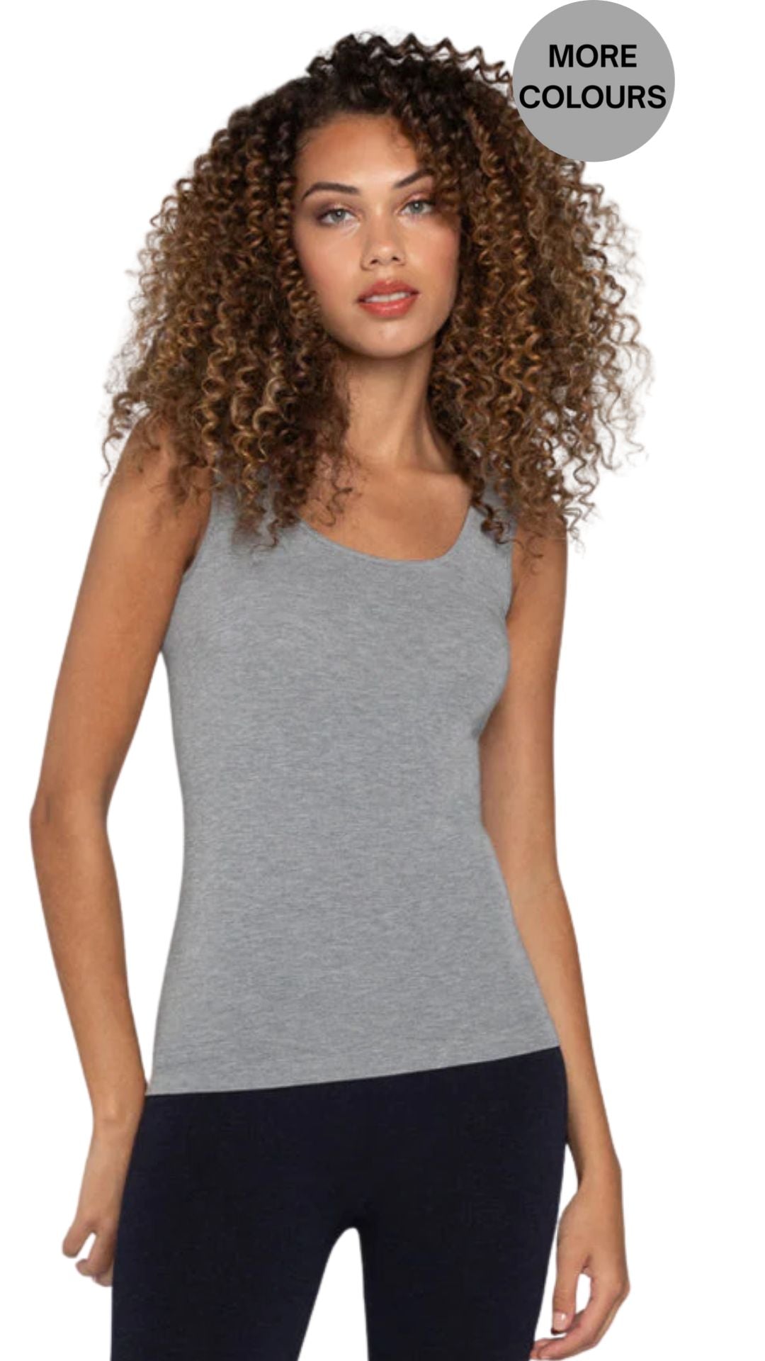 One Size Short Bamboo Tank. Style CMCEBT1113