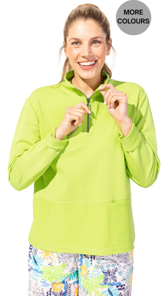 Ocean Front Terry Cotton Pullover. Style ESCE30121S5