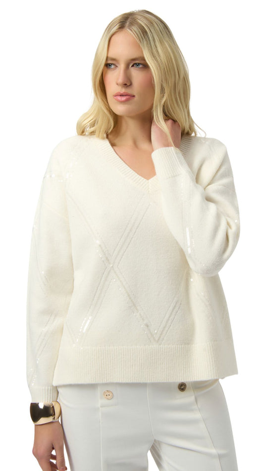 Sequined Knit Pullover Sweater. Style JR254949