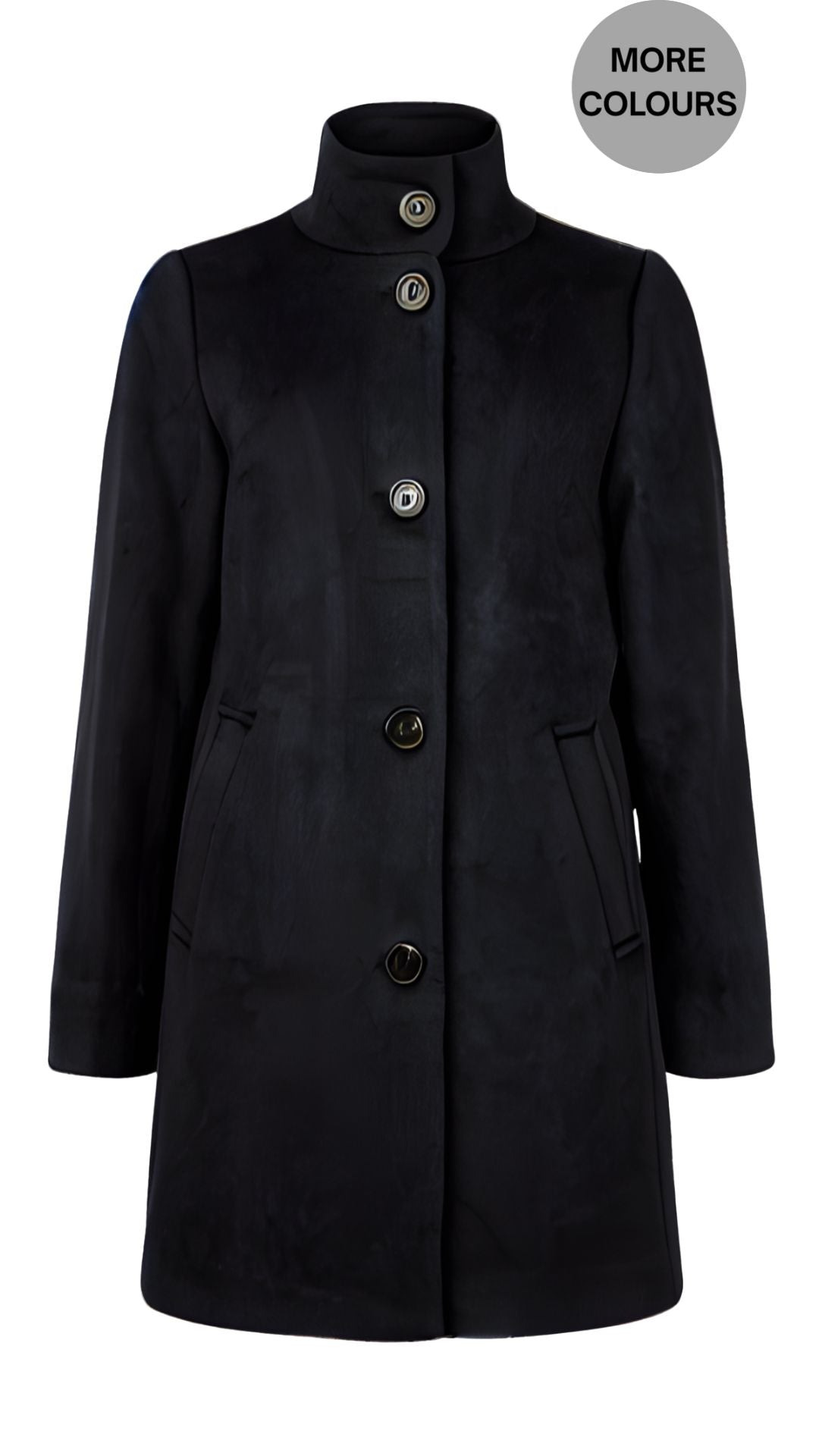 Wool Blend Button Front Peacoat. Style FR986
