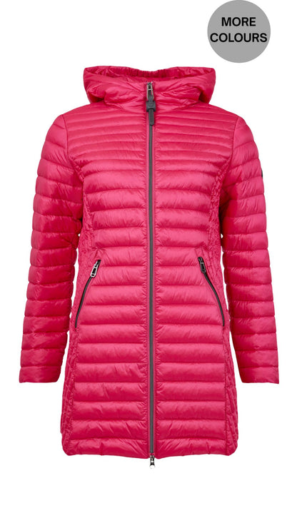 Lightweight Mid Length Quilted Puffer Outerwear. Style FR104