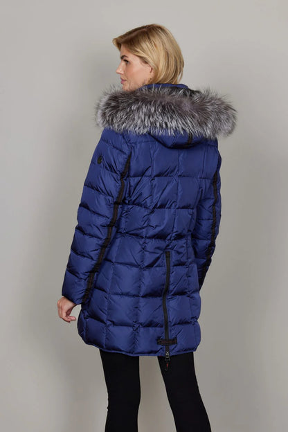 Mary Fox Fur Trim Outerwear. Style JUN2060