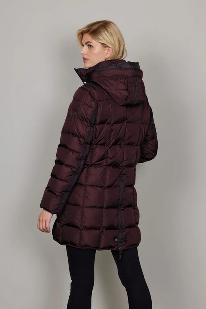 Removable Hood Back Zip Puffer Jacket. Style JUN2160-65