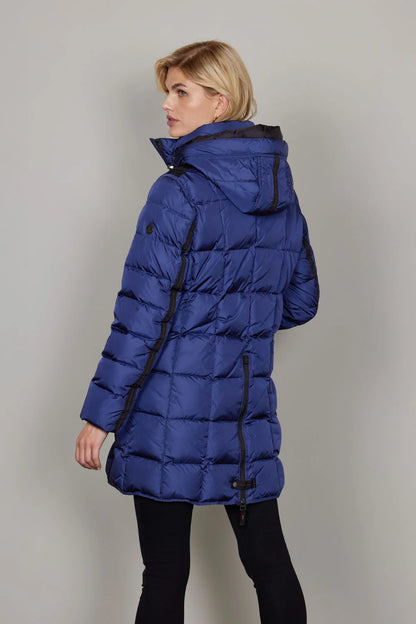 Removable Hood Back Zip Puffer Jacket. Style JUN2160-65